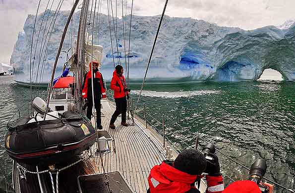 Sailing Antarctica yacht